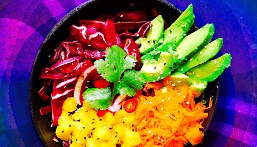 Salade de chou rouge • mangue à l’asiatique